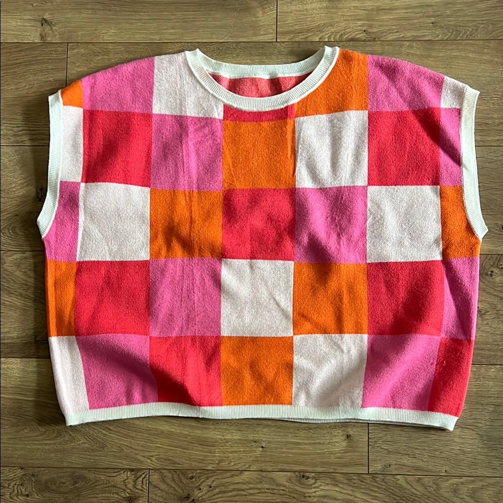 Colorful Checkered Sweater